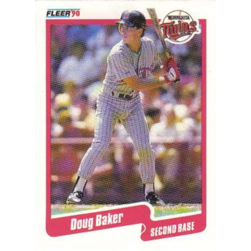 1990 Fleer #368 Doug Baker NM-MT Minnesota Twins Baseball Card Image 1