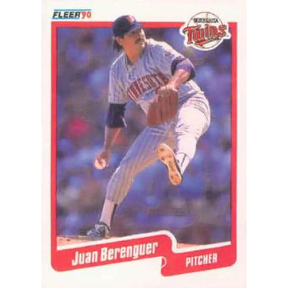 1990 Fleer #369 Juan Berenguer NM-MT Minnesota Twins Baseball Card Image 1