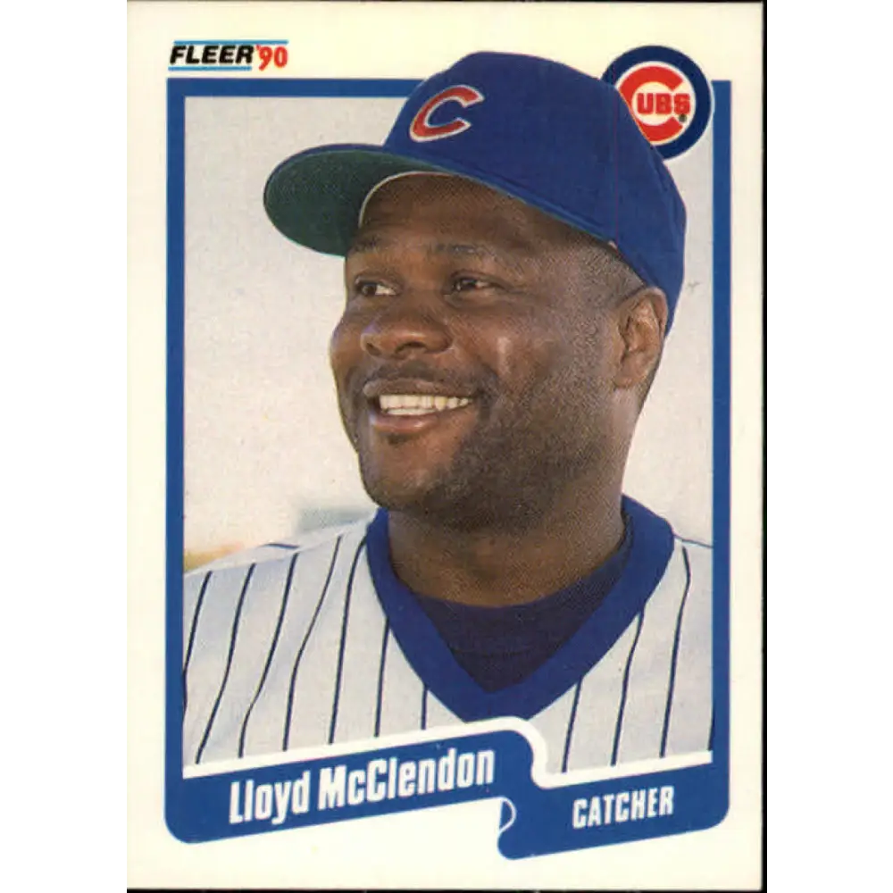 1990 Fleer #38 Lloyd McClendon NM-MT Chicago Cubs Baseball Card Image 1