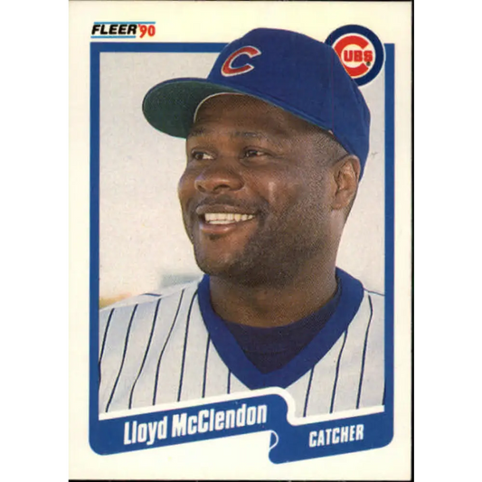 1990 Fleer #38 Lloyd McClendon NM-MT Chicago Cubs Baseball Card Image 1