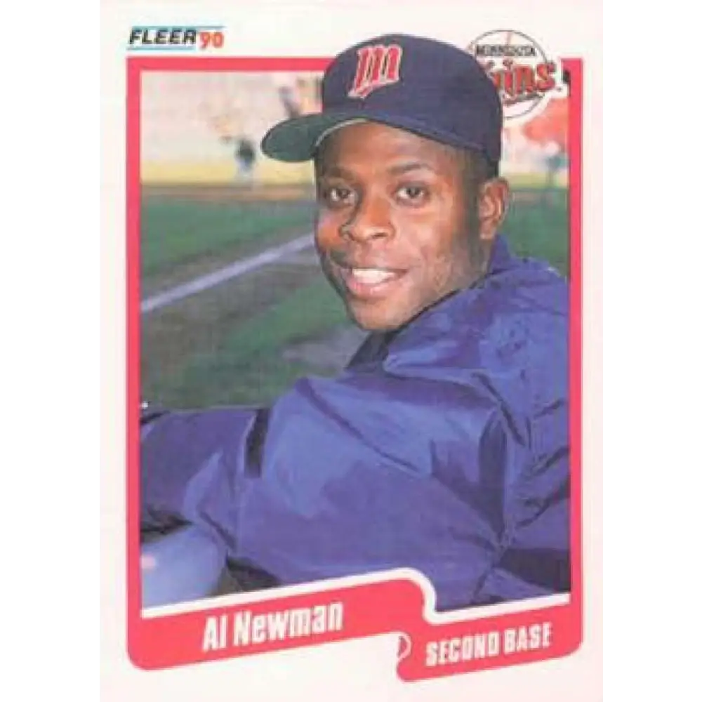 1990 Fleer #382 Al Newman NM-MT Minnesota Twins Baseball Card Image 1