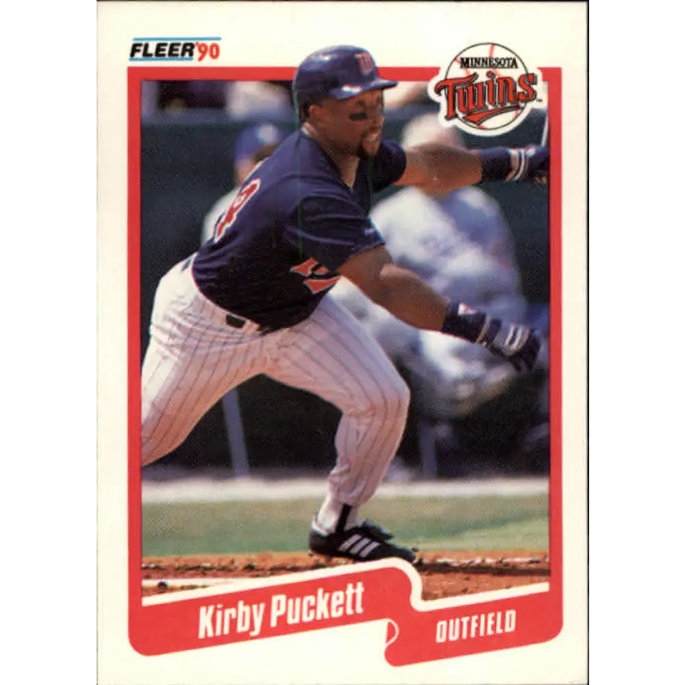 1990 Fleer #383 Kirby Puckett NM-MT Minnesota Twins Baseball Card Image 1