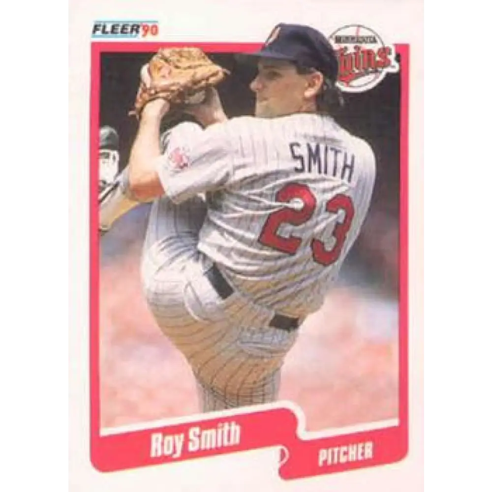 1990 Fleer #386 Roy Smith NM-MT Minnesota Twins Baseball Card Image 1