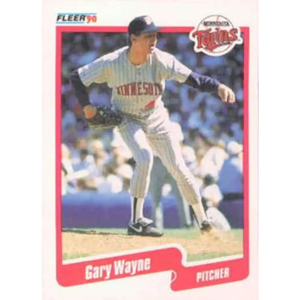 1990 Fleer #387 Gary Wayne NM-MT Minnesota Twins Baseball Card Image 1