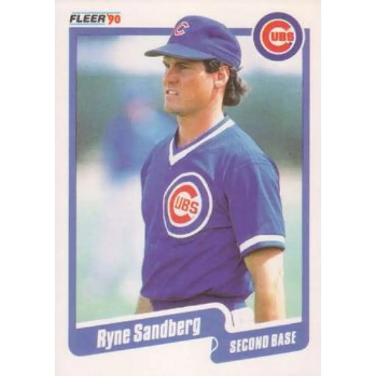1990 Fleer #40 Ryne Sandberg NM-MT Chicago Cubs Baseball Card Image 1