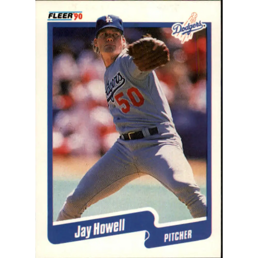 1990 Fleer #400 Jay Howell NM-MT Los Angeles Dodgers Baseball Card Image 1