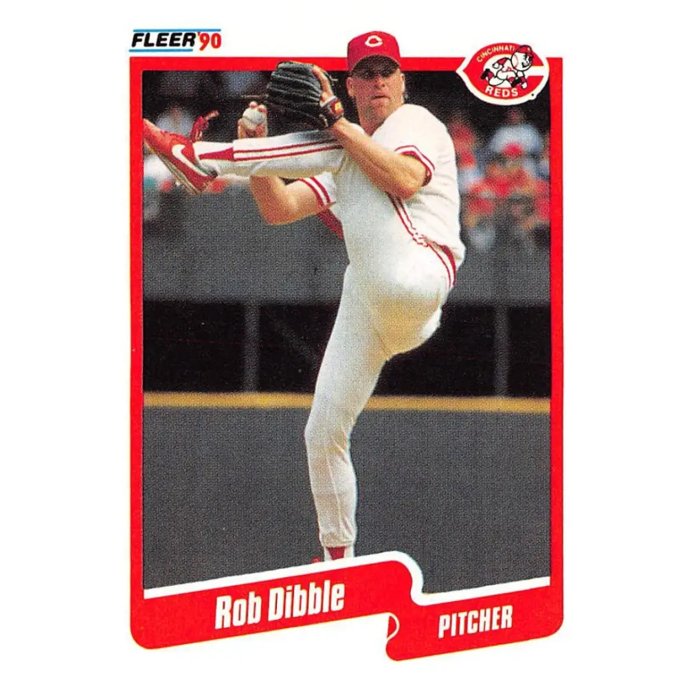 1990 Fleer #418 Rob Dibble NM-MT Cincinnati Reds Baseball Card Image 1