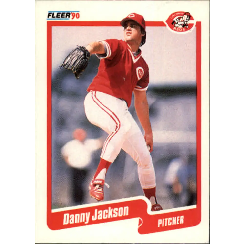 1990 Fleer #422 Danny Jackson NM-MT Cincinnati Reds Baseball Card Image 1