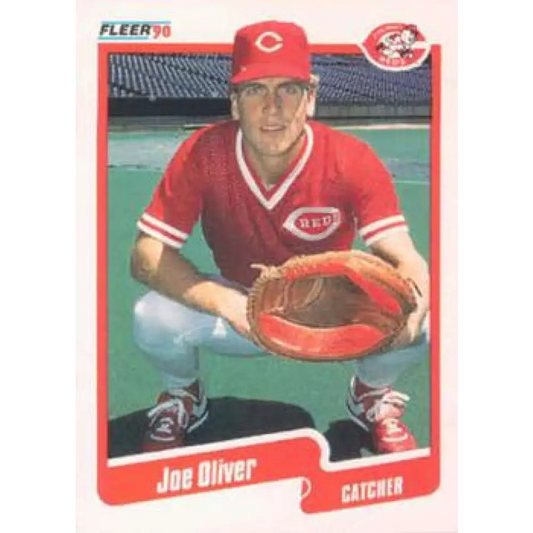1990 Fleer #426 Joe Oliver NM-MT Cincinnati Reds Baseball Card Image 1