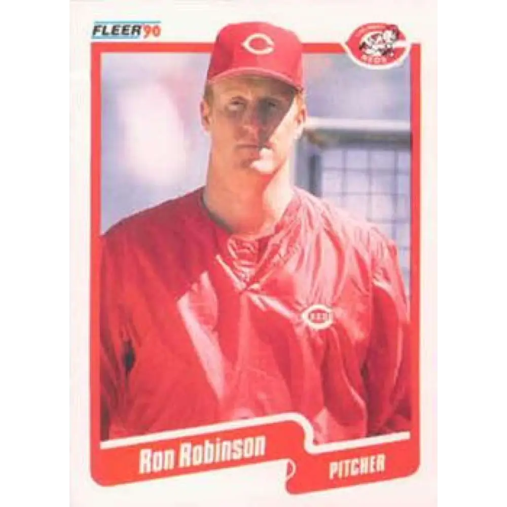 1990 Fleer #431 Ron Robinson NM-MT Cincinnati Reds Baseball Card Image 1