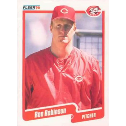 1990 Fleer #431 Ron Robinson NM-MT Cincinnati Reds Baseball Card Image 1