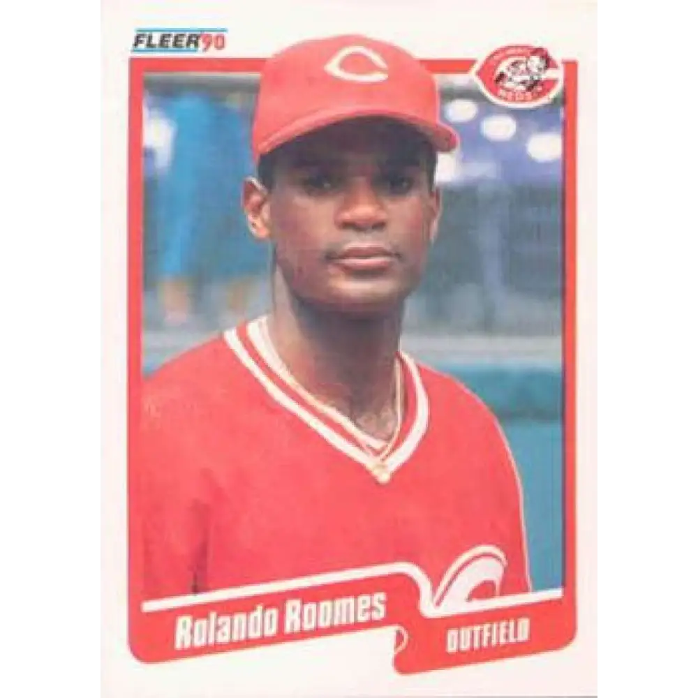 1990 Fleer #432 Rolando Roomes NM-MT Cincinnati Reds Baseball Card Image 1