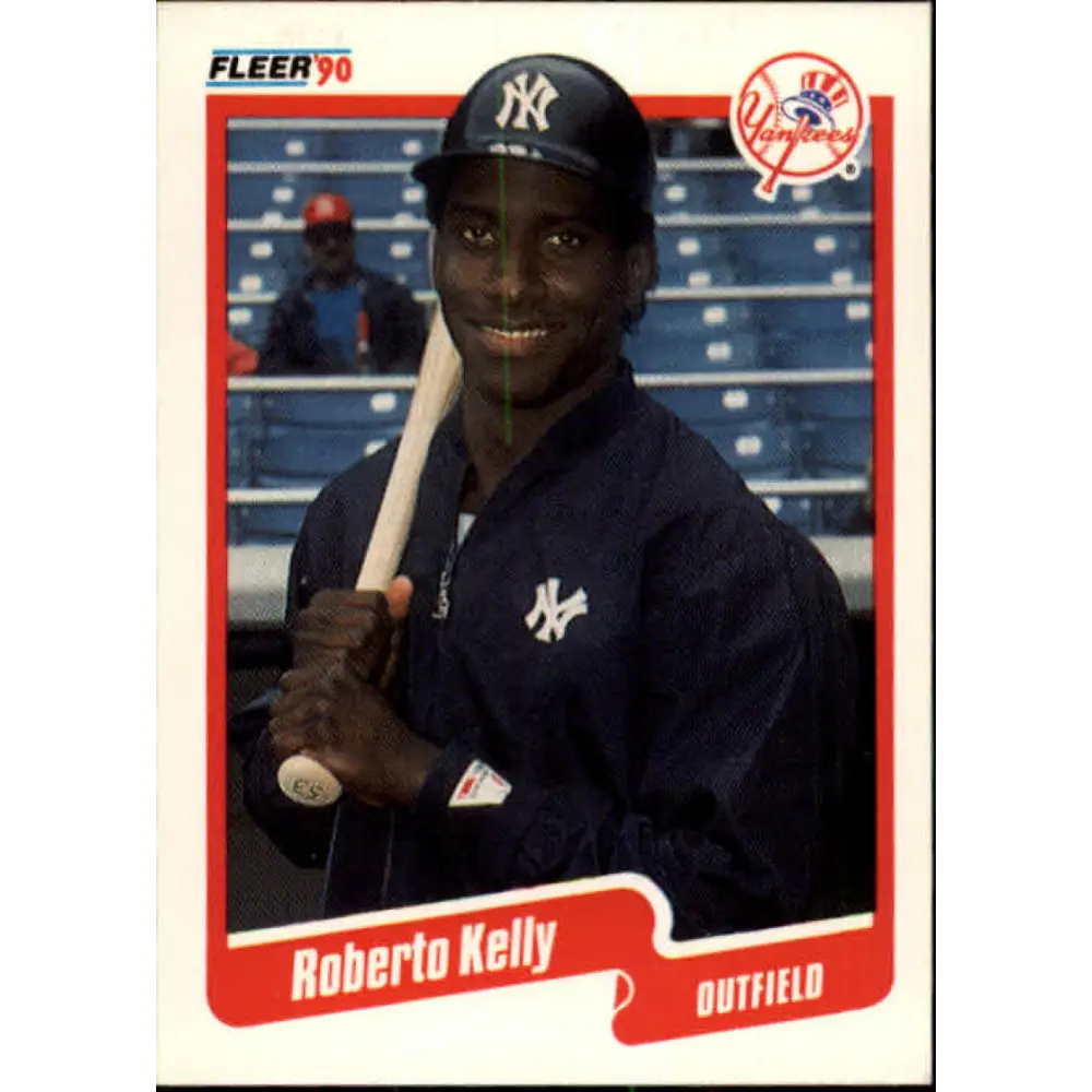 1990 Fleer #446 Roberto Kelly NM-MT New York Yankees Baseball Card Image 1