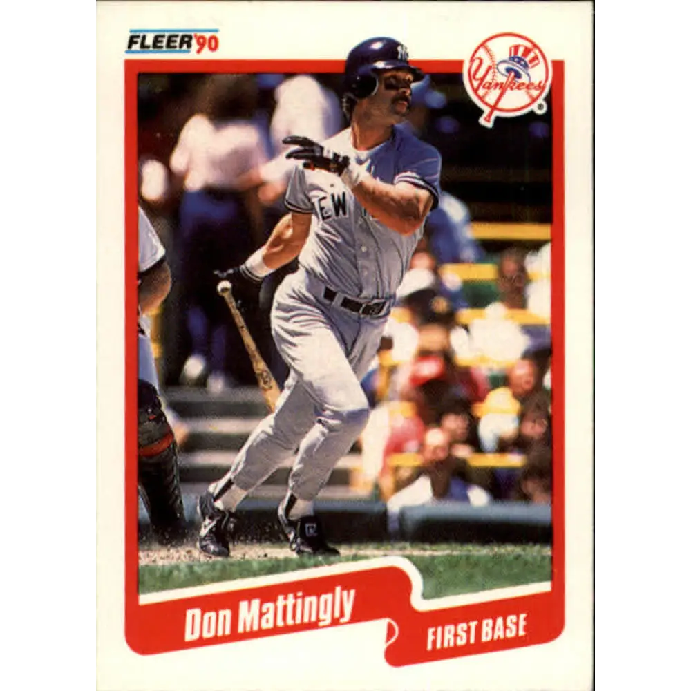 1990 Fleer #447 Don Mattingly NM-MT New York Yankees Baseball Card Image 1