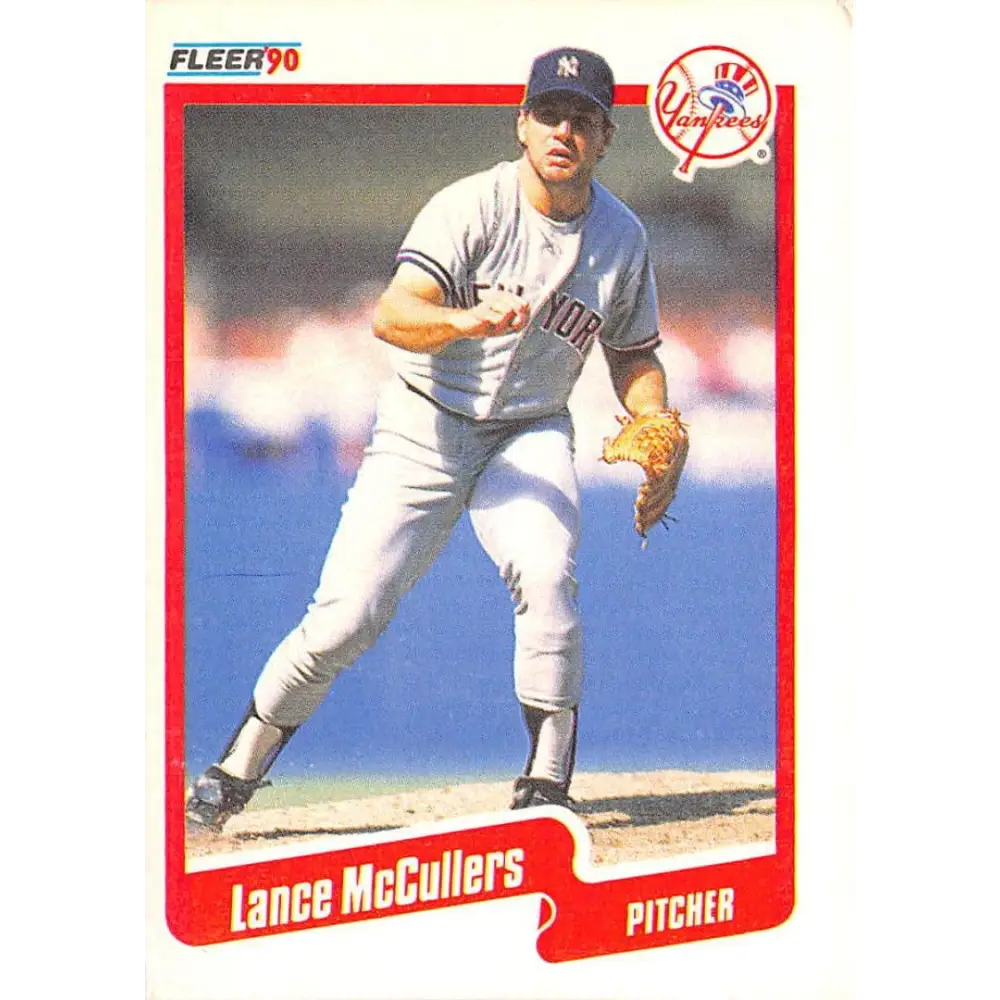 1990 Fleer #448 Lance McCullers NM-MT New York Yankees Baseball Card Image 1