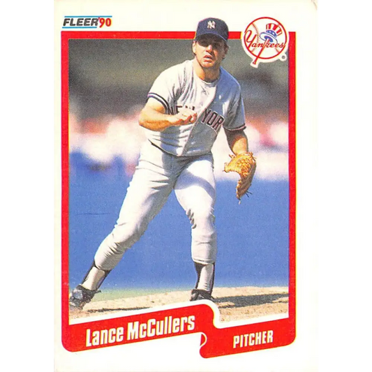 1990 Fleer #448 Lance McCullers NM-MT New York Yankees Baseball Card Image 1