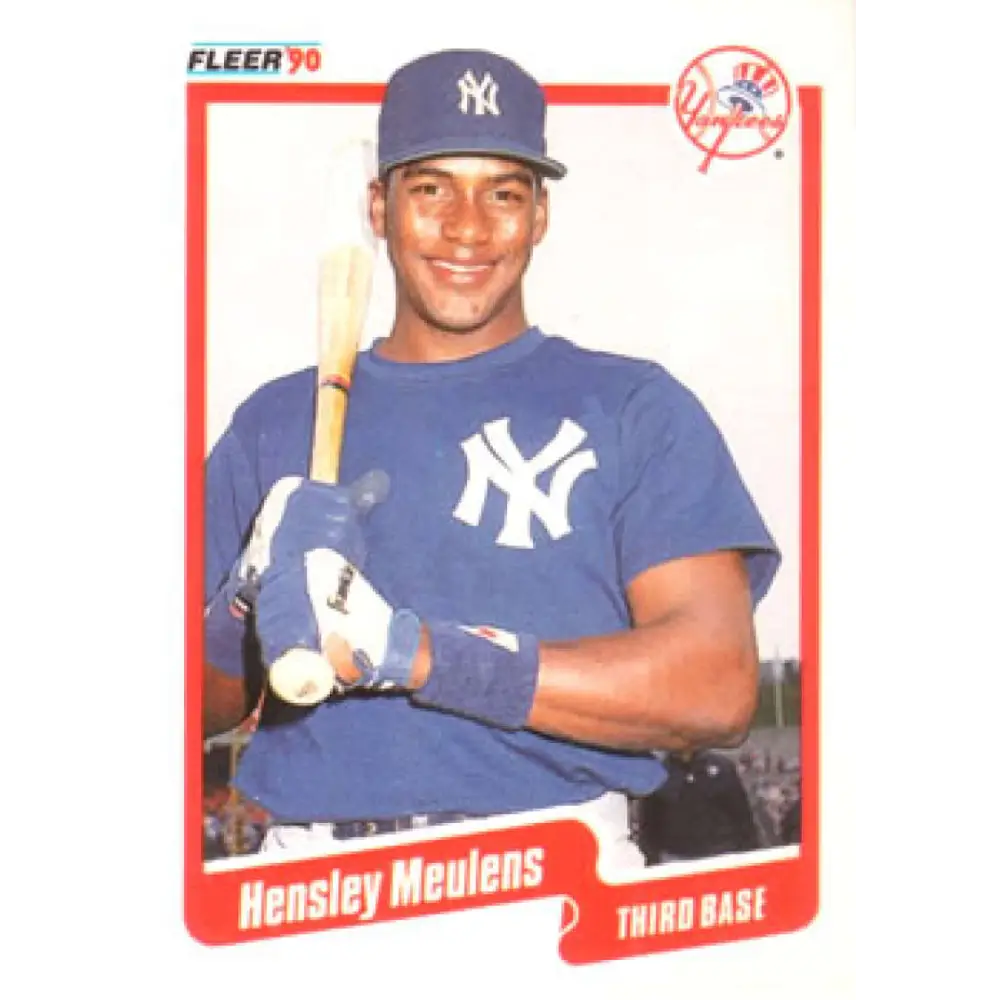 1990 Fleer #449 Hensley Meulens NM-MT New York Yankees Baseball Card Image 1