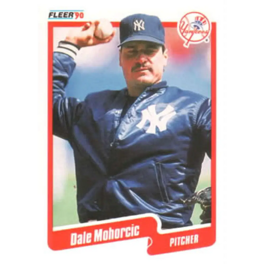 1990 Fleer #450 Dale Mohorcic NM-MT New York Yankees Baseball Card Image 1
