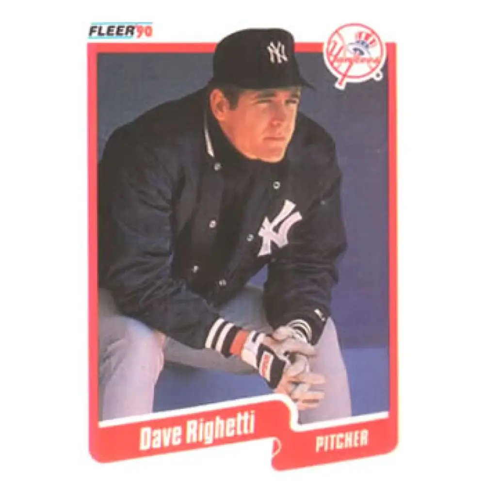 1990 Fleer #453 Dave Righetti NM-MT New York Yankees Baseball Card Image 1