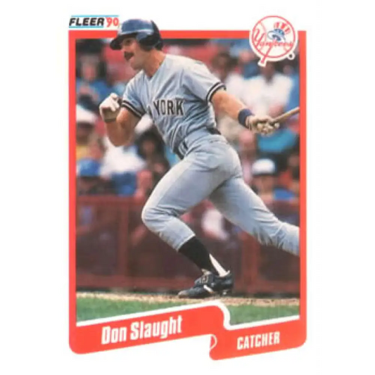 1990 Fleer #456 Don Slaught NM-MT New York Yankees Baseball Card Image 1