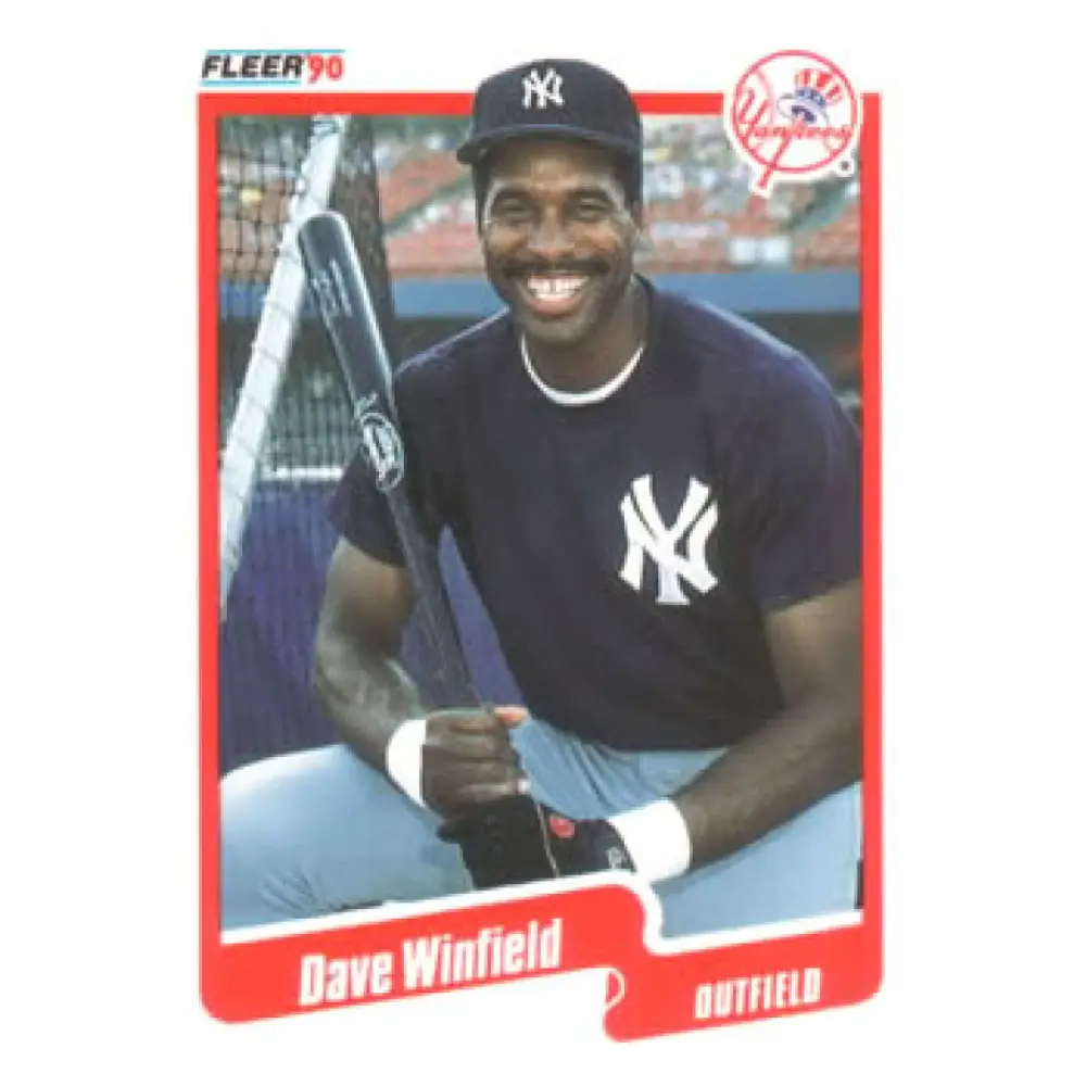 1990 Fleer #458 Dave Winfield NM-MT New York Yankees Baseball Card Image 1