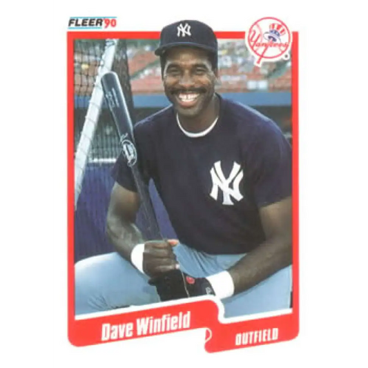 1990 Fleer #458 Dave Winfield NM-MT New York Yankees Baseball Card Image 1
