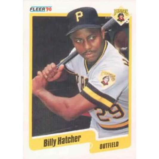 1990 Fleer #467 Billy Hatcher UER NM-MT Pittsburgh Pirates Baseball Card Image 1