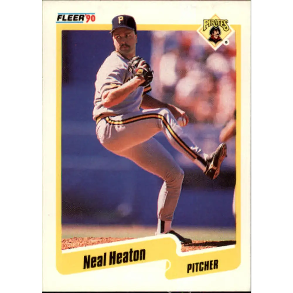 1990 Fleer #468 Neal Heaton NM-MT Pittsburgh Pirates Baseball Card Image 1