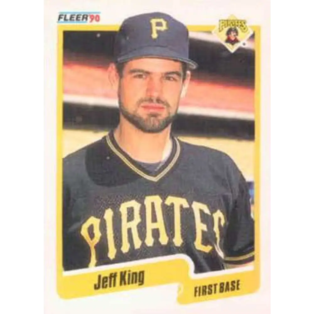 1990 Fleer #469 Jeff King NM-MT Pittsburgh Pirates Baseball Card Image 1
