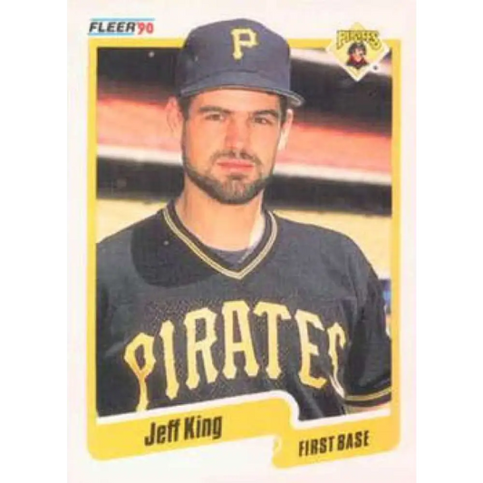 1990 Fleer #469 Jeff King NM-MT Pittsburgh Pirates Baseball Card Image 1