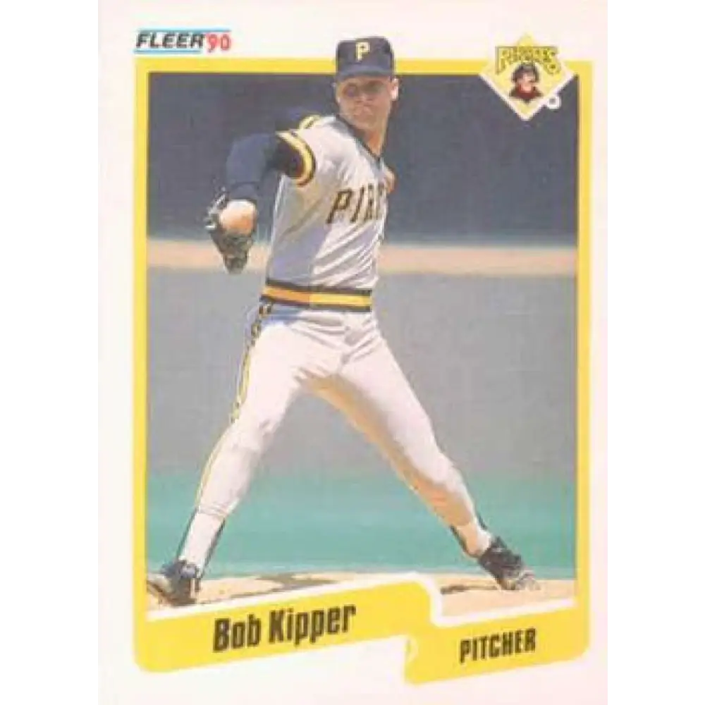 1990 Fleer #470 Bob Kipper NM-MT Pittsburgh Pirates Baseball Card Image 1