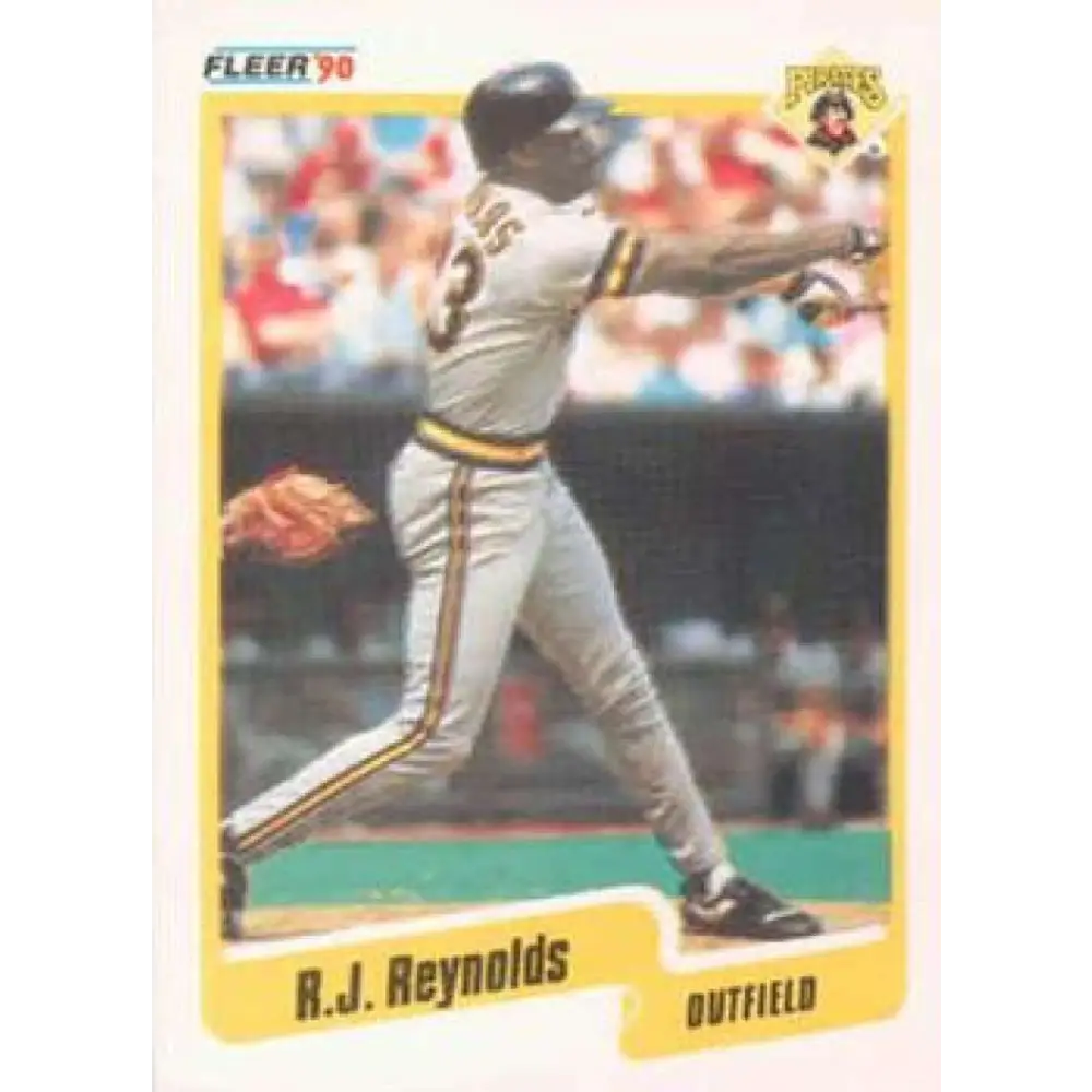1990 Fleer #478 R.J. Reynolds NM-MT Pittsburgh Pirates Baseball Card Image 1