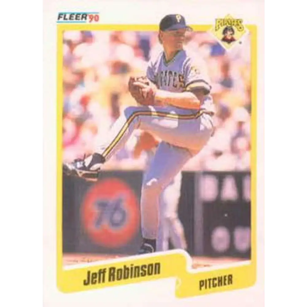 1990 Fleer #479 Jeff Robinson NM-MT Pittsburgh Pirates Baseball Card Image 1