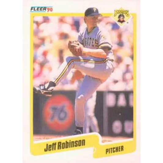 1990 Fleer #479 Jeff Robinson NM-MT Pittsburgh Pirates Baseball Card Image 1