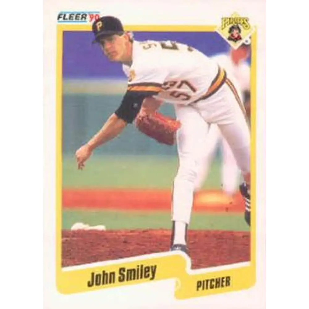 1990 Fleer #480 John Smiley NM-MT Pittsburgh Pirates Baseball Card Image 1