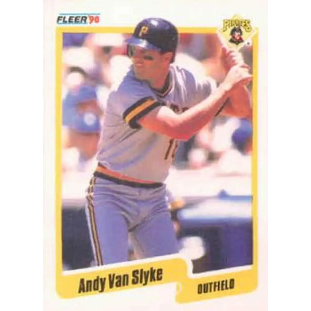 1990 Fleer #481 Andy Van Slyke NM-MT Pittsburgh Pirates Baseball Card Image 1