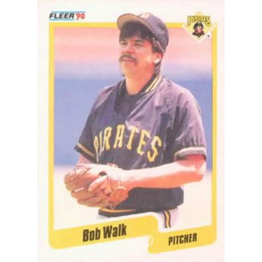 1990 Fleer #482 Bob Walk NM-MT Pittsburgh Pirates Baseball Card Image 1