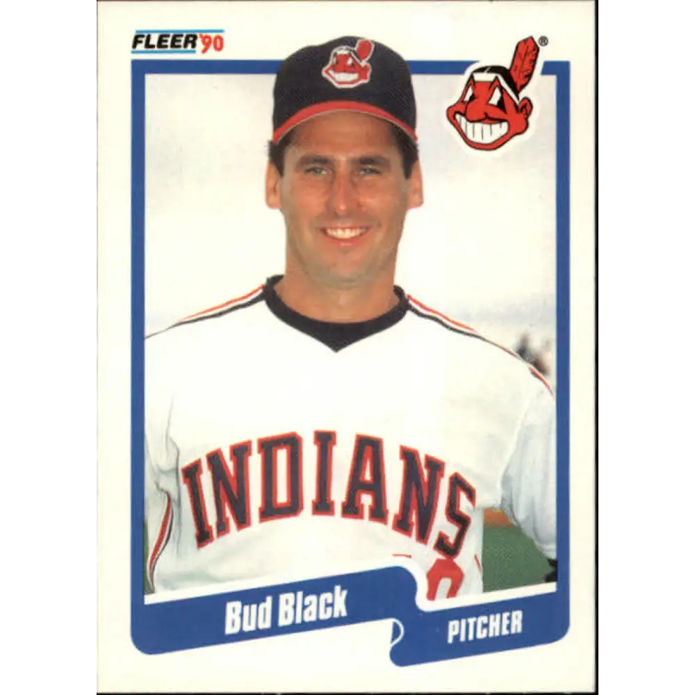1990 Fleer #486 Bud Black NM-MT Cleveland Indians Baseball Card Image 1