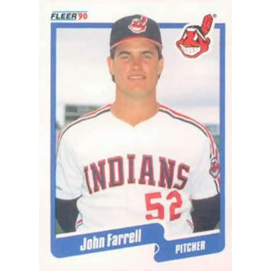 1990 Fleer #491 John Farrell NM-MT Cleveland Indians Baseball Card Image 1