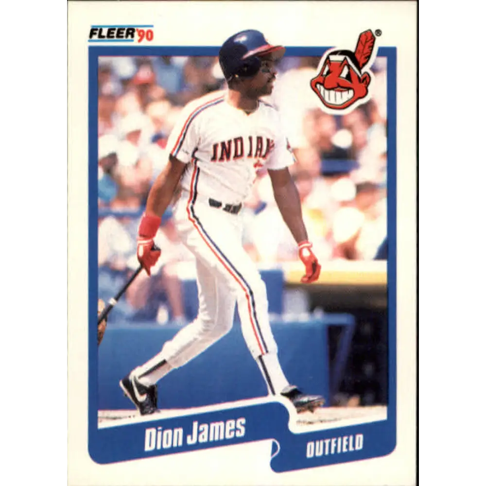 1990 Fleer #494 Dion James NM-MT Cleveland Indians Baseball Card Image 1