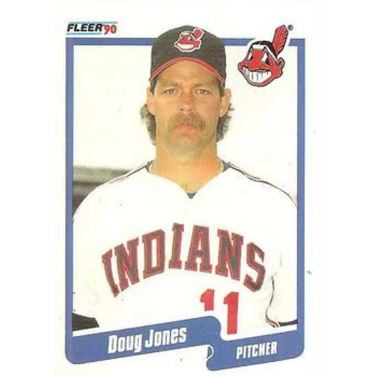 1990 Fleer #495 Doug Jones NM-MT Cleveland Indians Baseball Card Image 1