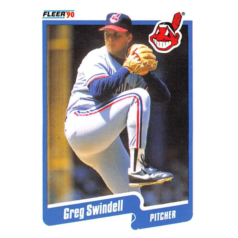 1990 Fleer #503 Greg Swindell NM-MT Cleveland Indians Baseball Card Image 1