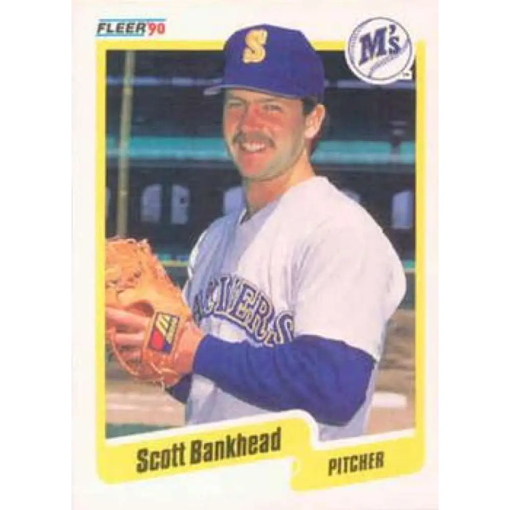 1990 Fleer #505 Scott Bankhead NM-MT Seattle Mariners Baseball Card Image 1