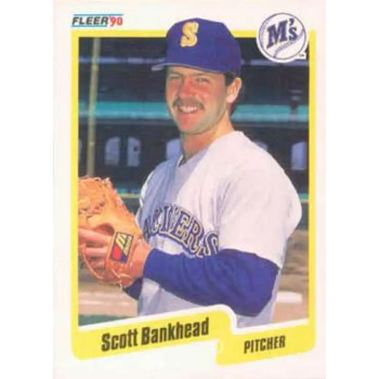 1990 Fleer #505 Scott Bankhead NM-MT Seattle Mariners Baseball Card Image 1