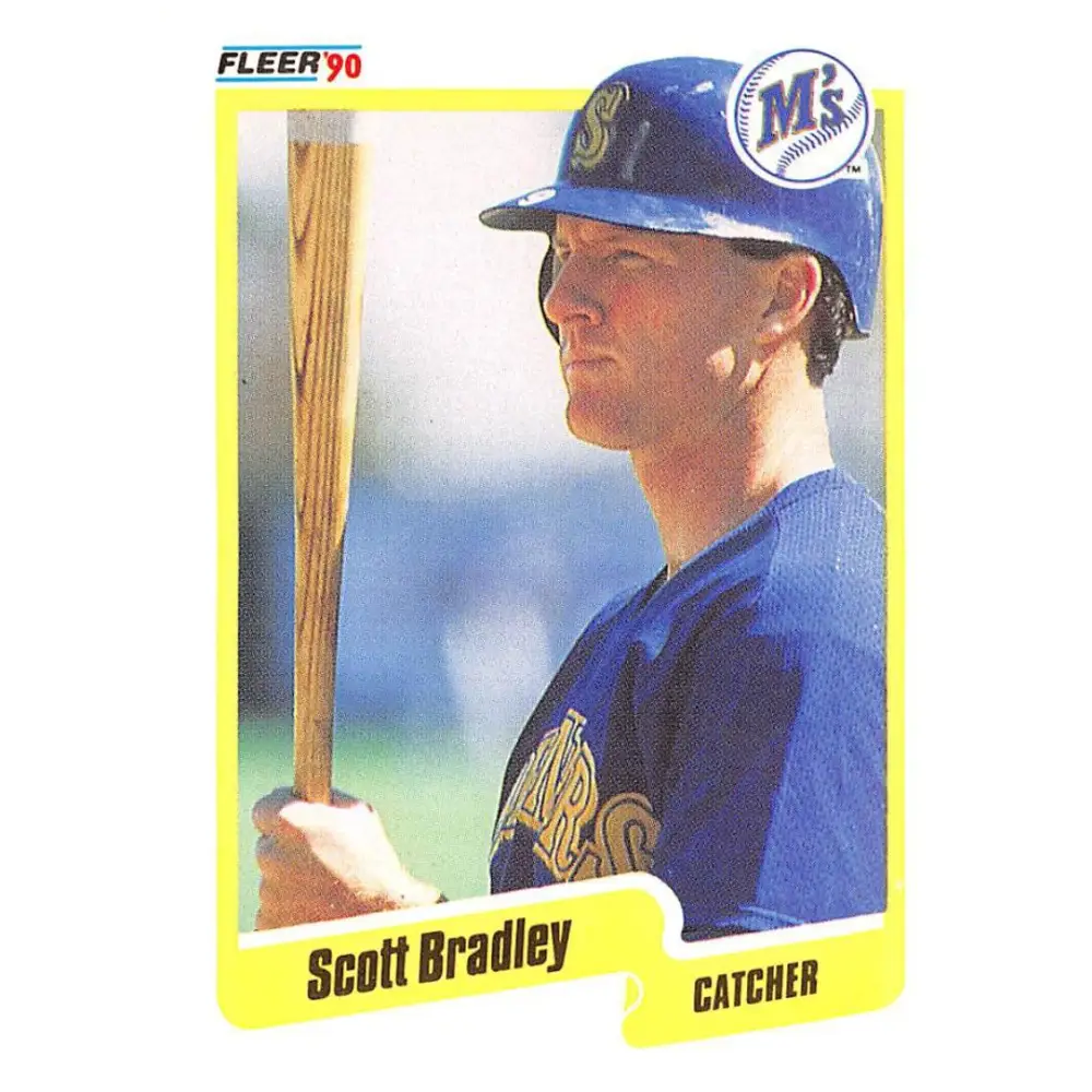 1990 Fleer #506 Scott Bradley NM-MT Seattle Mariners Baseball Card Image 1