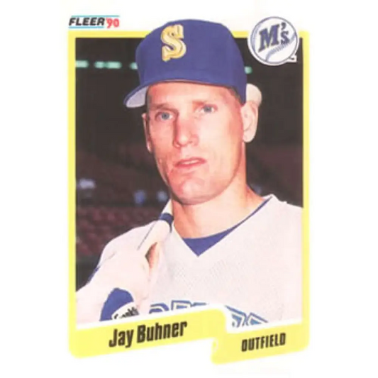 1990 Fleer #508 Jay Buhner NM-MT Seattle Mariners Baseball Card Image 1