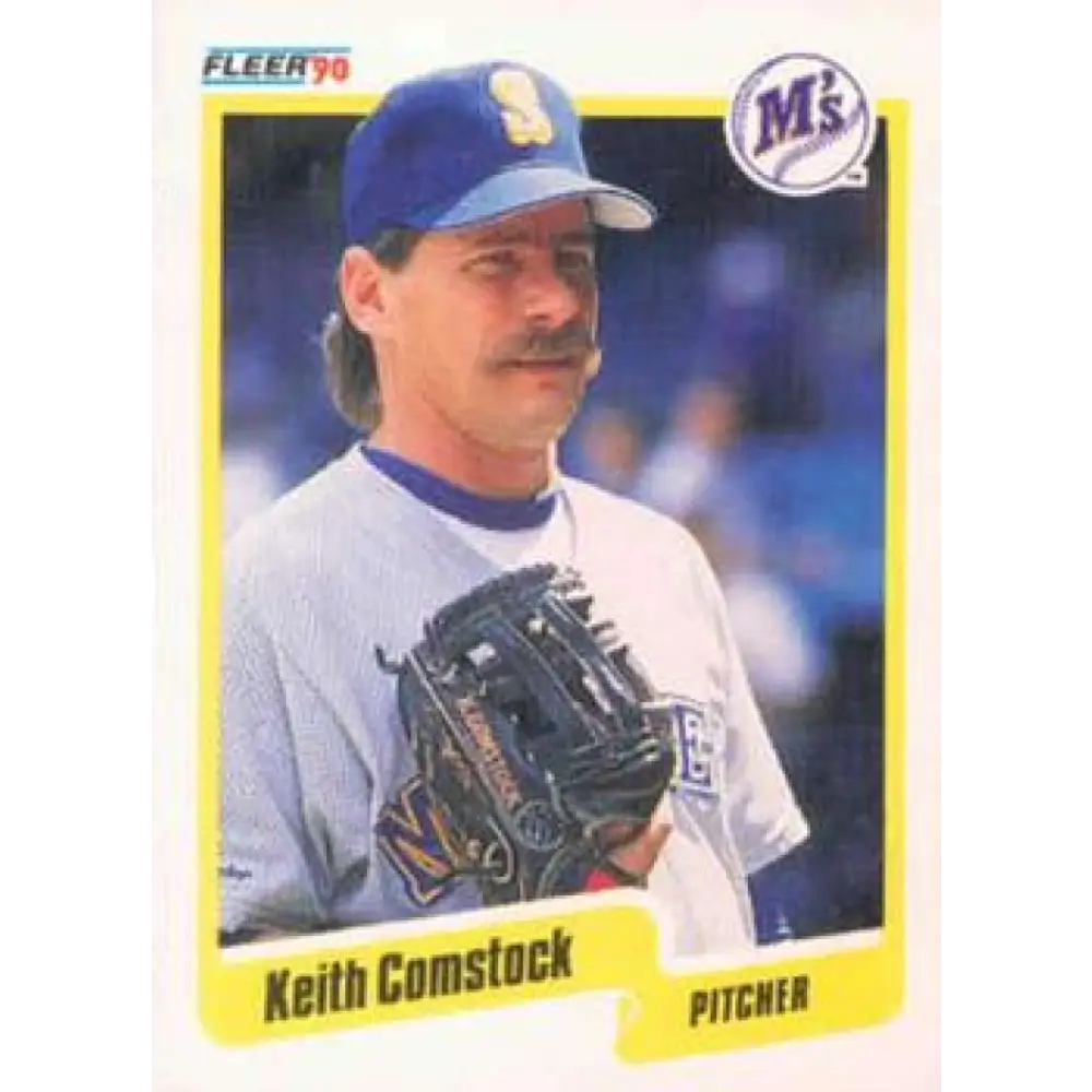 1990 Fleer #510 Keith Comstock NM-MT Seattle Mariners Baseball Card Image 1