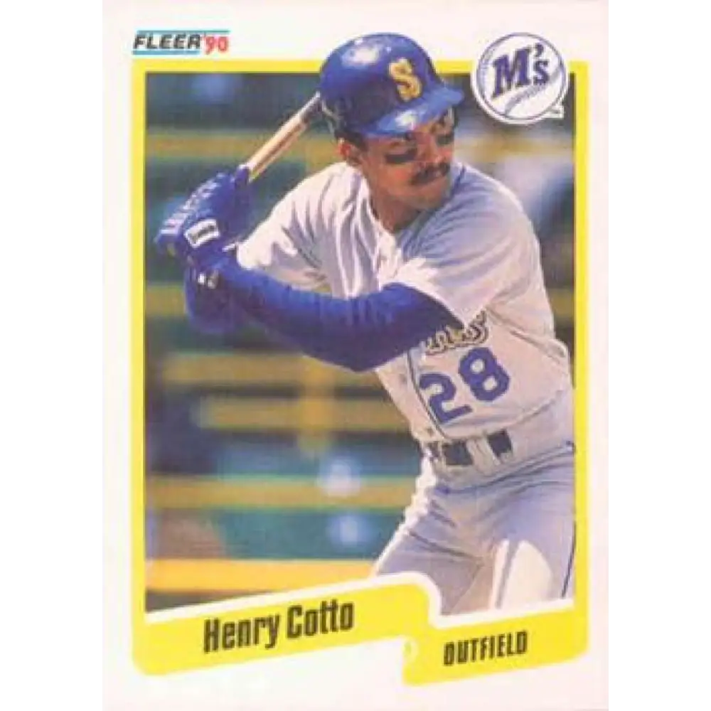 1990 Fleer #511 Henry Cotto NM-MT Seattle Mariners Baseball Card Image 1