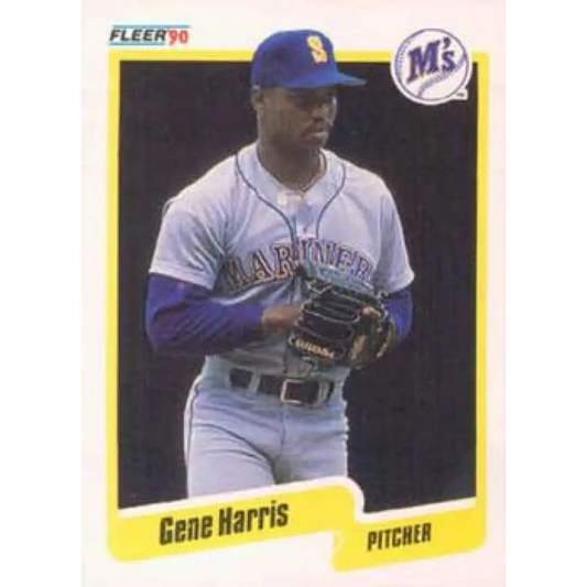 1990 Fleer #515 Gene Harris NM-MT Seattle Mariners Baseball Card Image 1