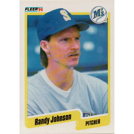1990 Fleer #518 Randy Johnson NM-MT Seattle Mariners Baseball Card Image 1